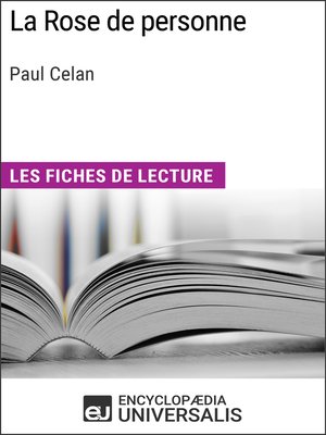cover image of La Rose de personne de Paul Celan